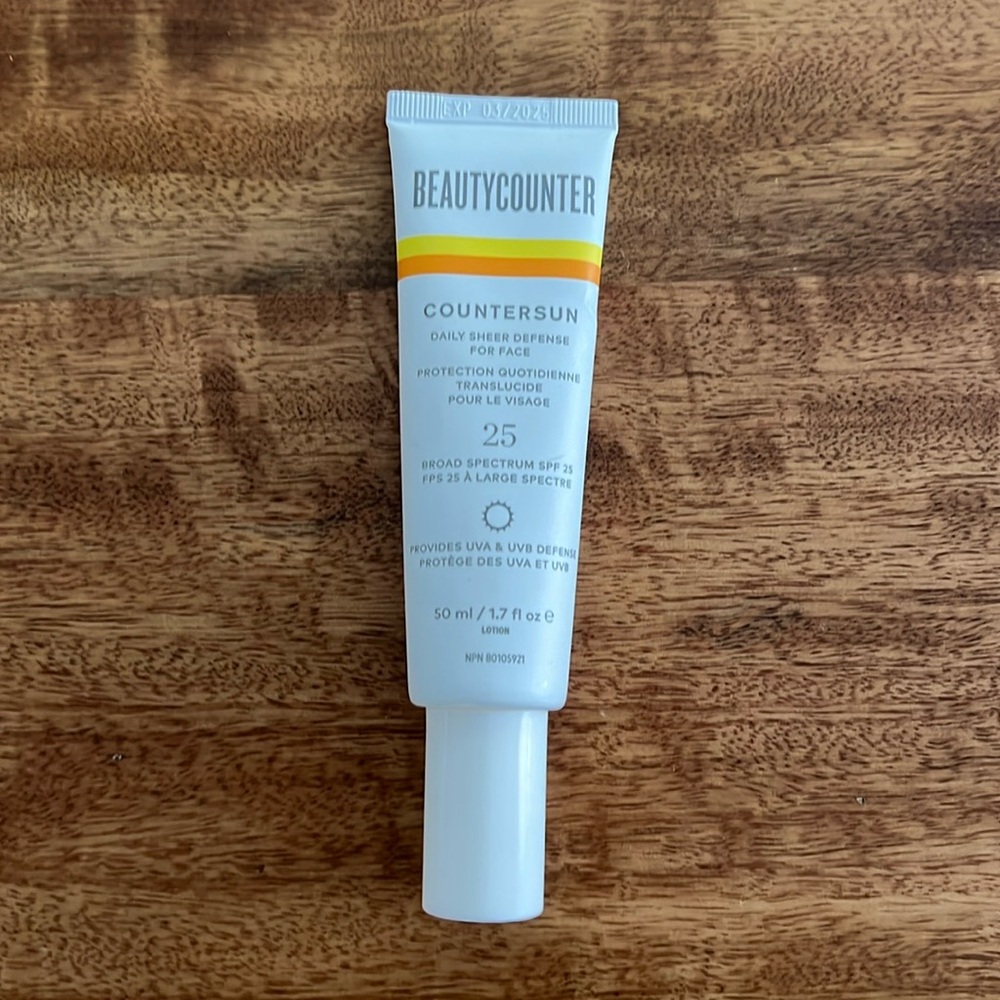 BEAUTYCOUNTER COUNTERSUN daily sheer defense for face sunscreen SPF 25